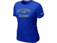 NFL Nike San Diego Charger Women Heart & Soul Blue T-Shirt