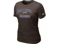 NFL Nike San Diego Charger Women Heart & Soul Brown T-Shirt