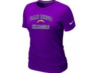 NFL Nike San Diego Charger Women Heart & Soul Purple T-Shirt