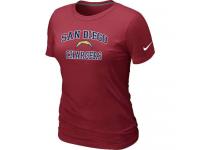 NFL Nike San Diego Charger Women Heart & Soul Red T-Shirt