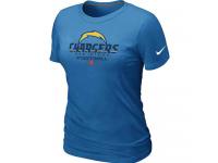 NFL Nike San Diego Charger Women Light Blue Critical Victory T-Shirt