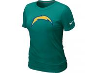 NFL Nike San Diego Charger Women Light Green Logo T-Shirt