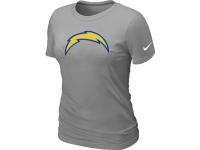 NFL Nike San Diego Charger Women Light Grey Logo T-Shirt