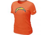 NFL Nike San Diego Charger Women Orange Logo T-Shirt