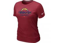 NFL Nike San Diego Charger Women Red Critical Victory T-Shirt