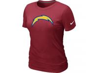 NFL Nike San Diego Charger Women Red Logo T-Shirt