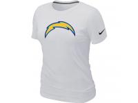 NFL Nike San Diego Charger Women White Logo T-Shirt