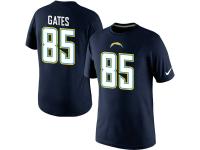 NFL Nike San Diego Chargers #85 Antonio Gates Pride Name & Number Men T-Shirt Dark Blue