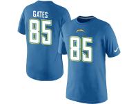 NFL Nike San Diego Chargers #85 Antonio Gates Pride Name & Number Men T-Shirt Light Blue