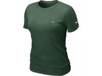 NFL Nike San Diego Chargers Chest Embroidered Logo Women T-Shirt Dark Green