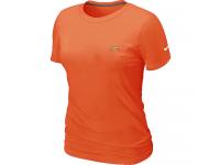 NFL Nike San Diego Chargers Chest Embroidered Logo Women T-Shirt Orange