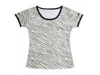 NFL Nike San Diego Chargers Chest Embroidered Logo Women Zebra Stripes T-Shirt