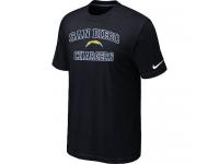 NFL Nike San Diego Chargers Heart & Soul Men Black T-Shirt