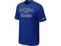 NFL Nike San Diego Chargers Heart & Soul Men Blue T-Shirt