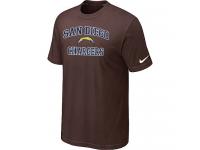 NFL Nike San Diego Chargers Heart & Soul Men Brown T-Shirt