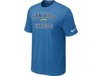 NFL Nike San Diego Chargers Heart & Soul Men Light Blue T-Shirt