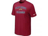 NFL Nike San Diego Chargers Heart & Soul Men Red T-Shirt