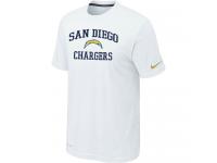 NFL Nike San Diego Chargers Heart & Soul Men White T-Shirt