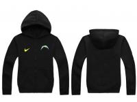 NFL Nike San Diego Chargers Men Zip Black Pullover Hoodie