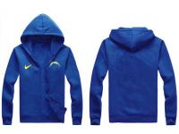 NFL Nike San Diego Chargers Men Zip Blue Pullover Hoodie