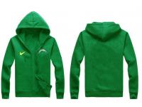 NFL Nike San Diego Chargers Men Zip Green Pullover Hoodie