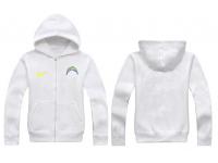 NFL Nike San Diego Chargers Men Zip White Pullover Hoodie