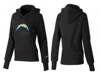 NFL Nike San Diego Chargers Women Authentic Logo Black Pullover Hoodie