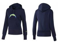 NFL Nike San Diego Chargers Women Authentic Logo Dark Blue Pullover Hoodie