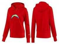 NFL Nike San Diego Chargers Women Authentic Logo Red Pullover Hoodie