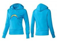 NFL Nike San Diego Chargers Women Authentic Logo Skyblue Pullover Hoodie