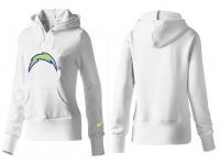 NFL Nike San Diego Chargers Women Authentic Logo White Pullover Hoodie