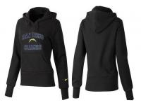 NFL Nike San Diego Chargers Women Heart & Soul Black Pullover Hoodie