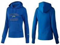 NFL Nike San Diego Chargers Women Heart & Soul Blue Pullover Hoodie