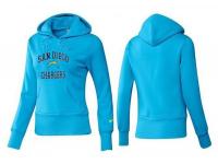 NFL Nike San Diego Chargers Women Heart & Soul Skyblue Pullover Hoodie