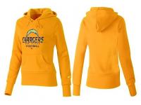 NFL Nike San Diego Chargers Women Team Logo & Authentic Football AFC Yellow Pullover Hoodie