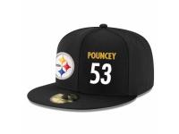 NFL Pittsburgh Steelers #53 Maurkice Pouncey Snapback Adjustable Player Hat - Black White