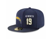 NFL San Diego Chargers #19 Lance Alworth Snapback Adjustable Player Rush Hat - Navy White