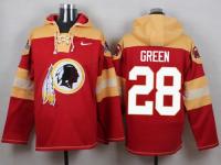 NFL Washington Redskins #28 Darrell Green Men Burgundy Pullover Hoodie