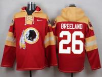 NFL Washington Redskins (CB) #26 Bashaud Breeland Men Burgundy Pullover Hoodie