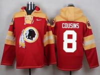 NFL Washington Redskins (QB) #8 Kirk Cousins Men Burgundy Pullover Hoodie