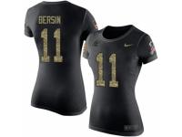 NFL Women Nike Carolina Panthers #11 Brenton Bersin Black Camo Salute to Service T-Shirt