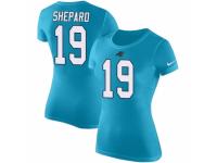 NFL Women Nike Carolina Panthers #19 Russell Shepard Blue Rush Pride Name & Number T-Shirt