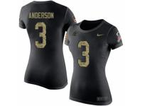 NFL Women Nike Carolina Panthers #3 Derek Anderson Black Camo Salute to Service T-Shirt