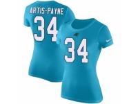 NFL Women Nike Carolina Panthers #34 Cameron Artis-Payne Blue Rush Pride Name & Number T-Shirt