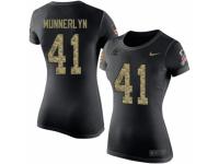 NFL Women Nike Carolina Panthers #41 Captain Munnerlyn Black Camo Salute to Service T-Shirt