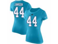 NFL Women Nike Carolina Panthers #44 J.J. Jansen Blue Rush Pride Name & Number T-Shirt