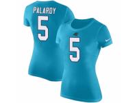 NFL Women Nike Carolina Panthers #5 Michael Palardy Blue Rush Pride Name & Number T-Shirt