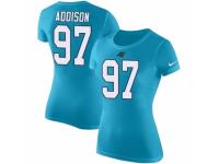 NFL Women Nike Carolina Panthers #97 Mario Addison Blue Rush Pride Name & Number T-Shirt