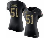 NFL Women Nike Kansas City Chiefs #51 Frank Zombo Black Camo Salute to Service T-Shirt