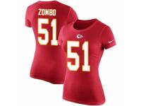 NFL Women Nike Kansas City Chiefs #51 Frank Zombo Red Rush Pride Name & Number T-Shirt